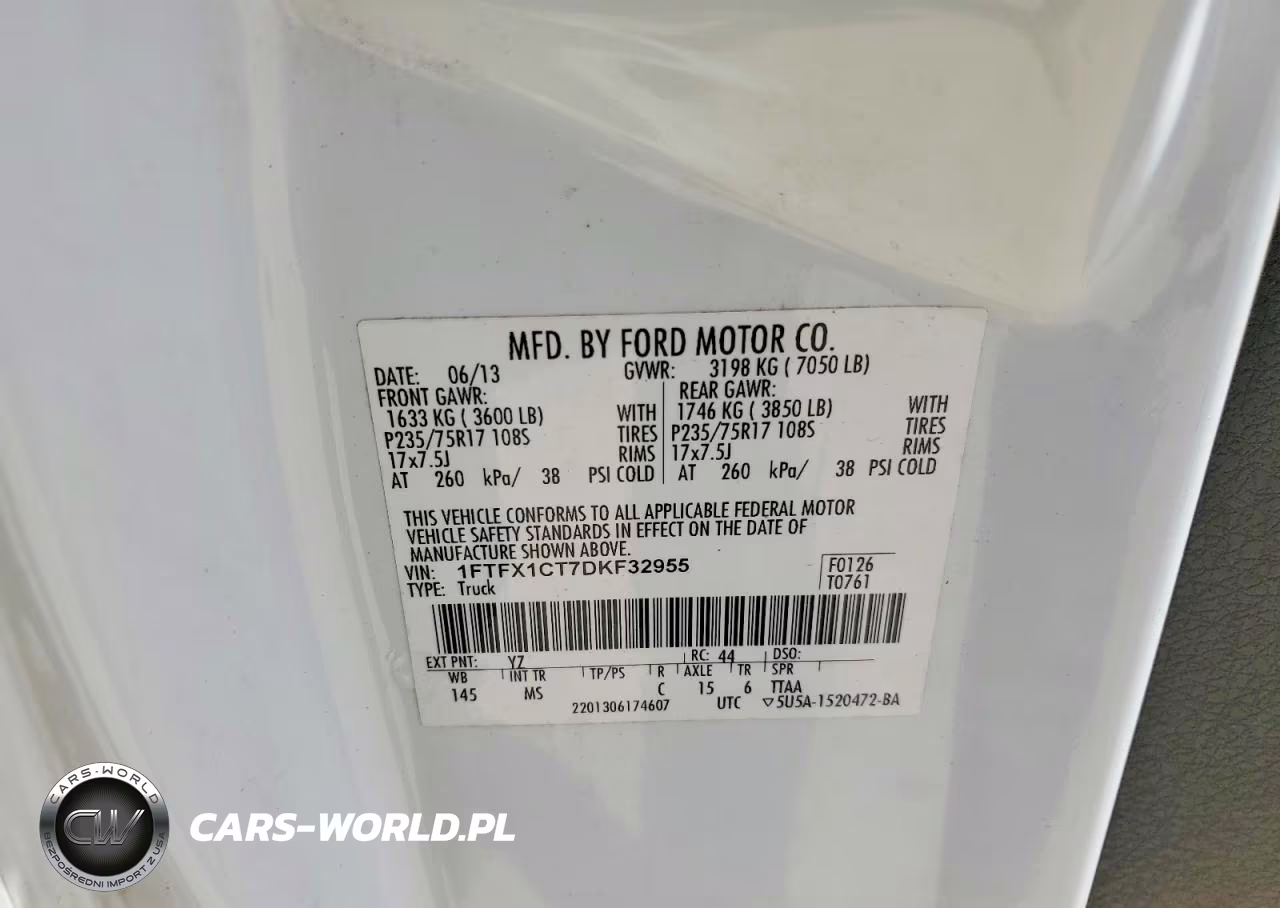 2013 Ford F150 Super Cab VIN:1FTFX1CT7DKF32955 - 12