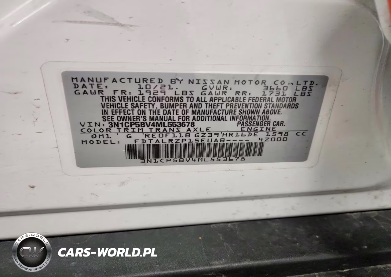 2021 Nissan Kicks S VIN:3N1CP5BV4ML553678 - 13