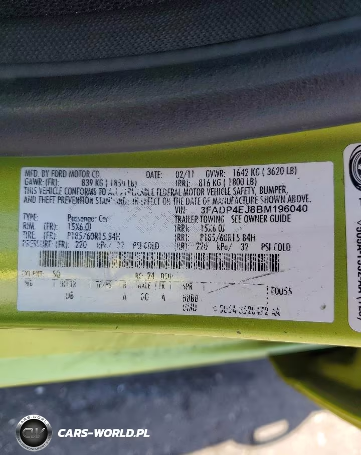 2011 Ford Fiesta Se VIN:3FADP4EJ8BM196040 - 12