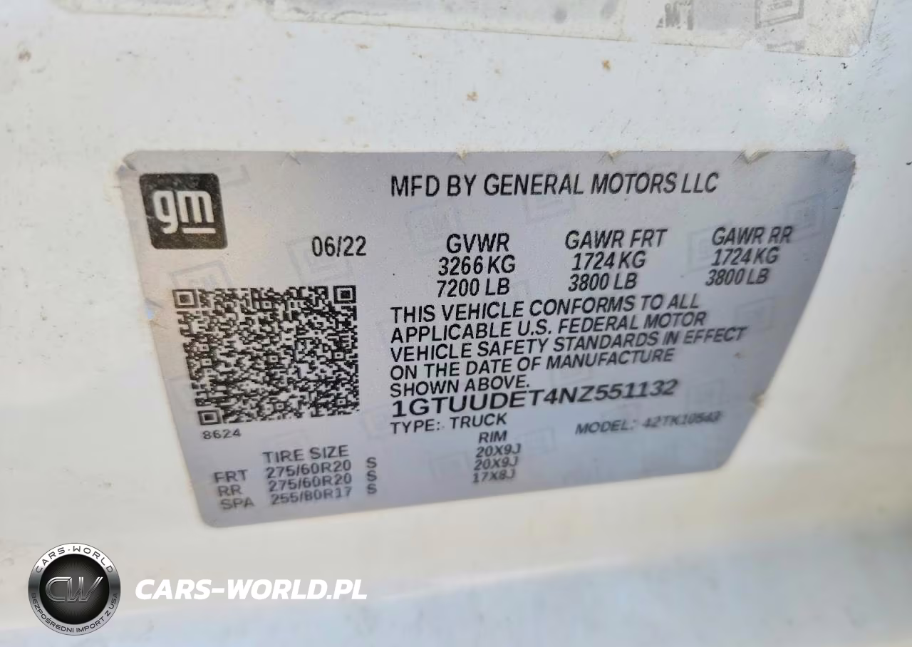 2022 GMC Sierra K1500 Slt VIN:1GTUUDET4NZ551132 - 12