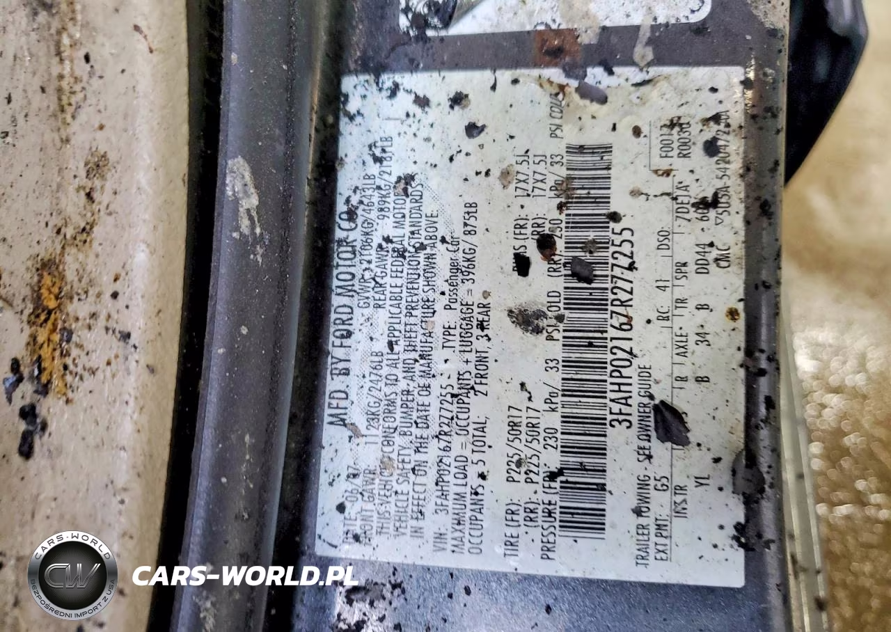 2007 Ford Fusion Sel VIN:3FAHP02167R277255 - 12