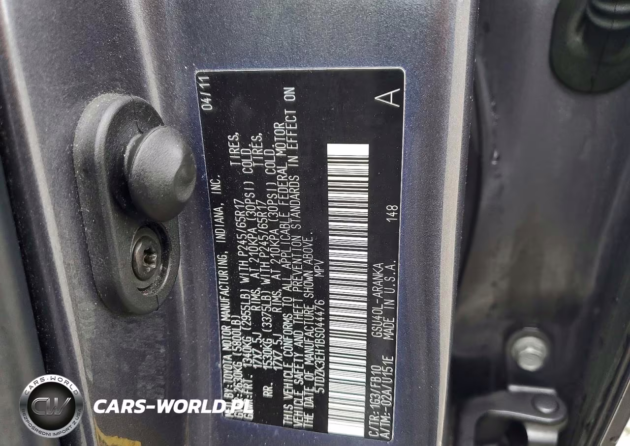 2011 Toyota Highlander Base VIN:5TDZK3EH1BS044476 - 13