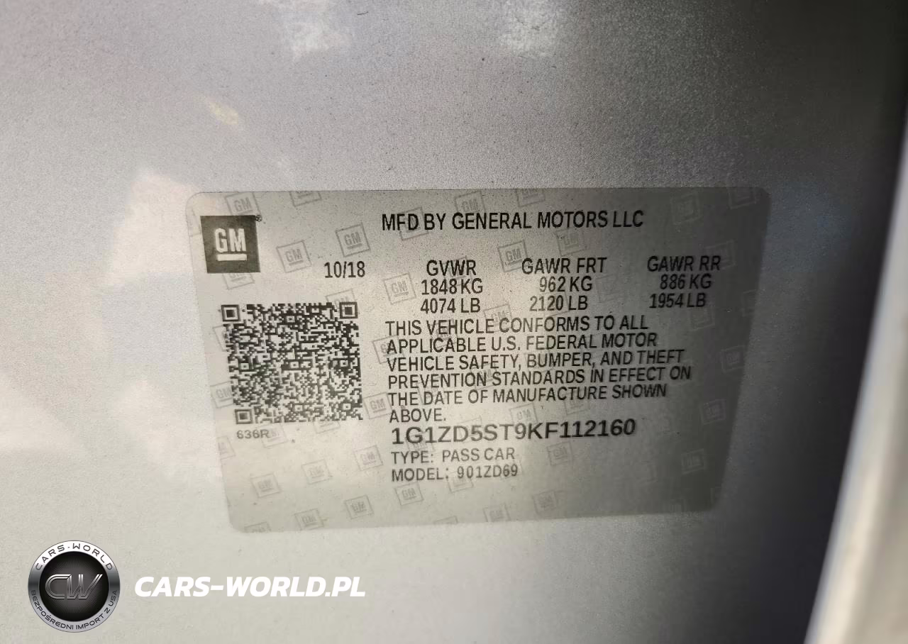 2019 Chevrolet Malibu Lt VIN:1G1ZD5ST9KF112160 - 12