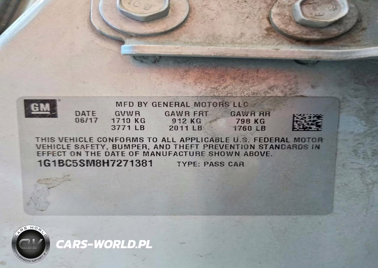 2017 Chevrolet Cruze Ls VIN:1G1BC5SM8H7271381 - 12