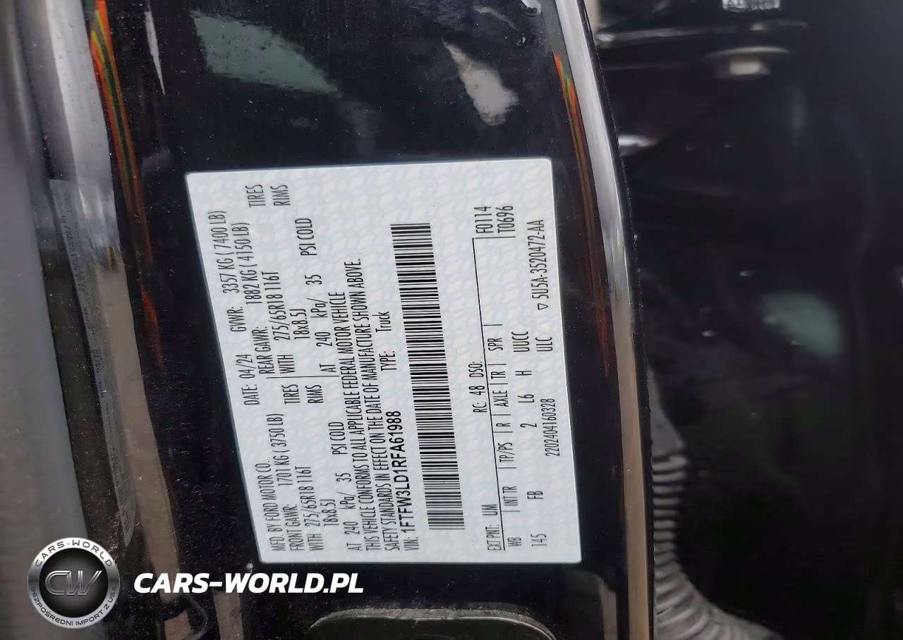 2024 Ford F150 Xlt VIN:1FTFW3LD1RFA61988 - 12