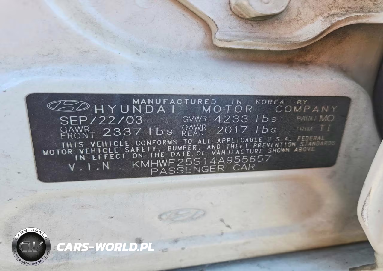 2004 Hyundai Sonata Gl VIN:KMHWF25S14A955657 - 13