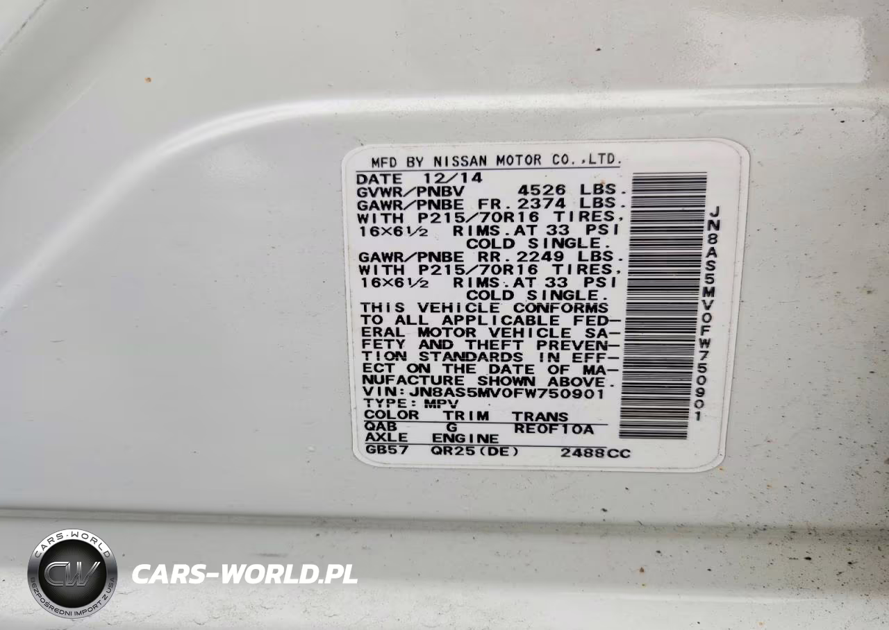 2015 Nissan Rogue Select S VIN:JN8AS5MV0FW750901 - 13