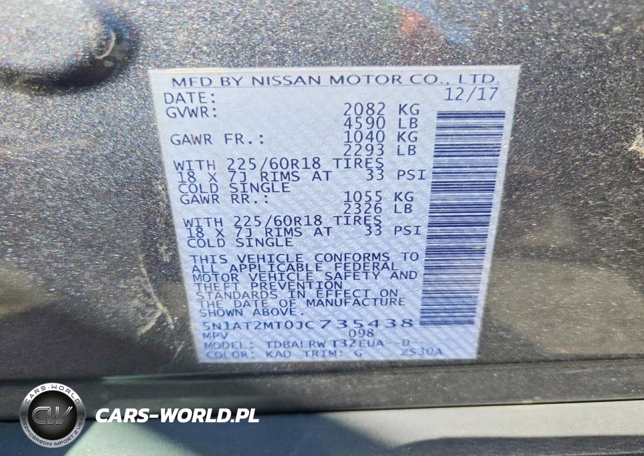 2018 Nissan Rogue Sl VIN:5N1AT2MT0JC735438 - 14