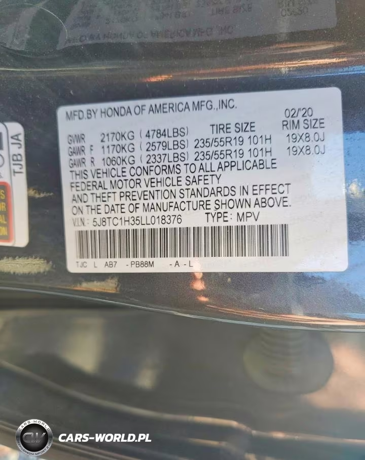 2020 Acura Rdx VIN:5J8TC1H35LL018376 - 13