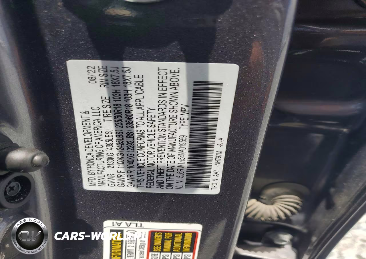 2022 Honda Cr-V Ex VIN:5J6RW1H54NA019559 - 14