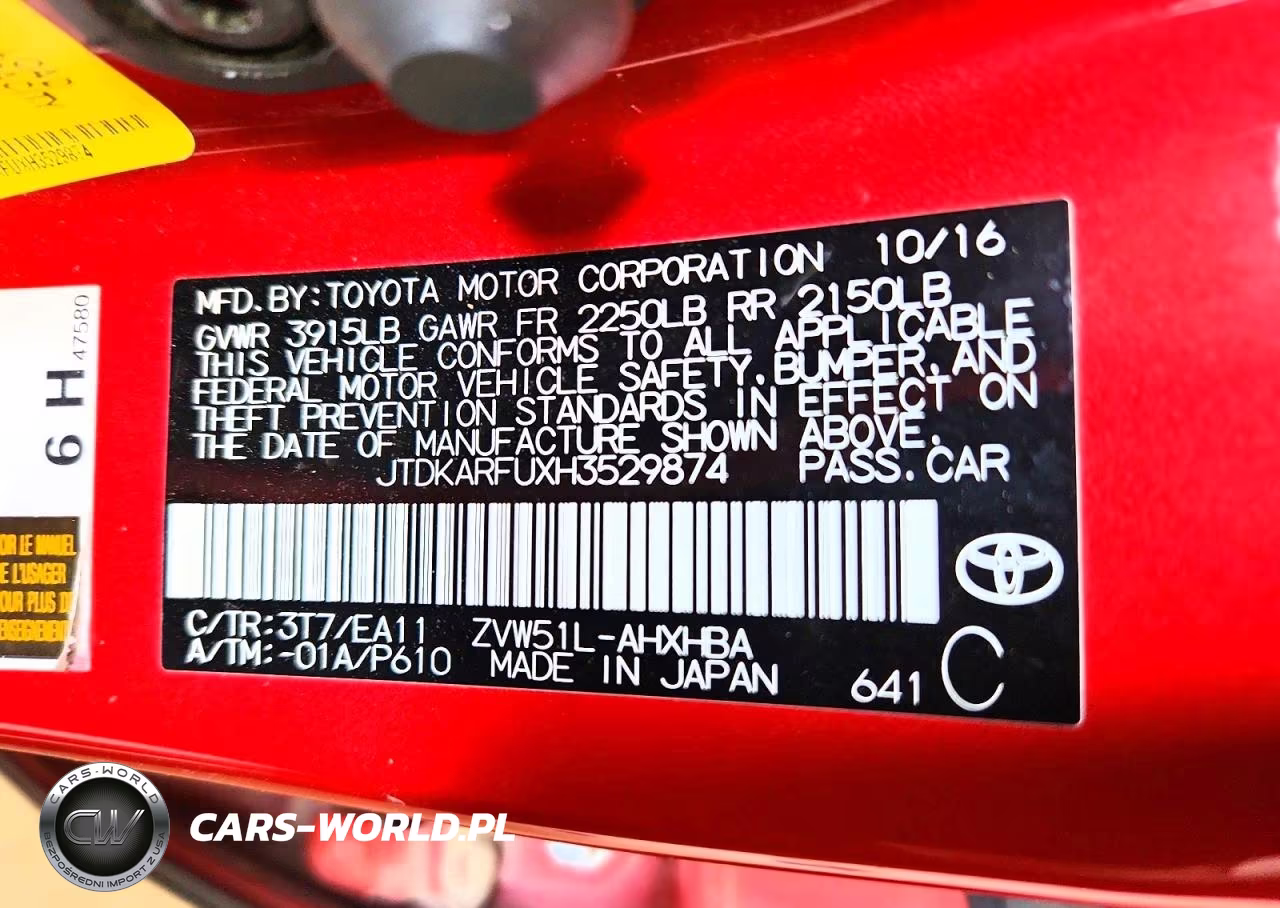 2017 Toyota Prius Four Touring VIN:JTDKARFUXH3529874 - 12