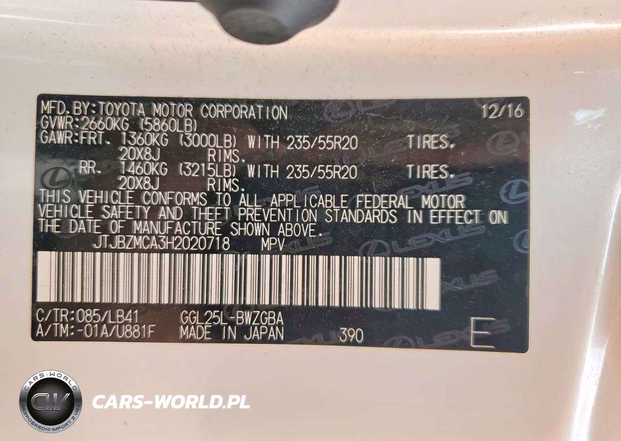2017 Lexus Rx 350 Base VIN:JTJBZMCA3H2020718 - 13