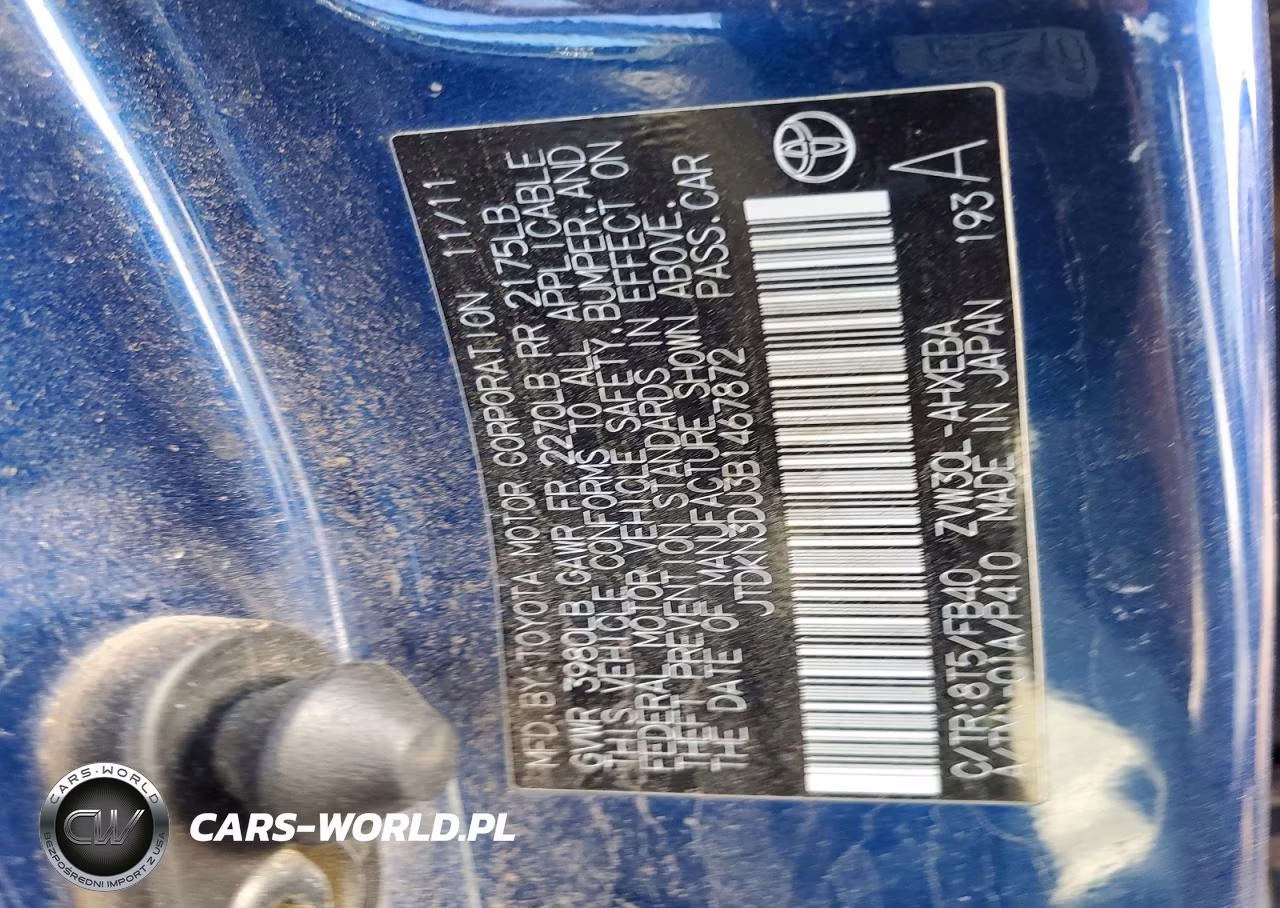 2011 Toyota Prius Two VIN:JTDKN3DU3B1467872 - 12