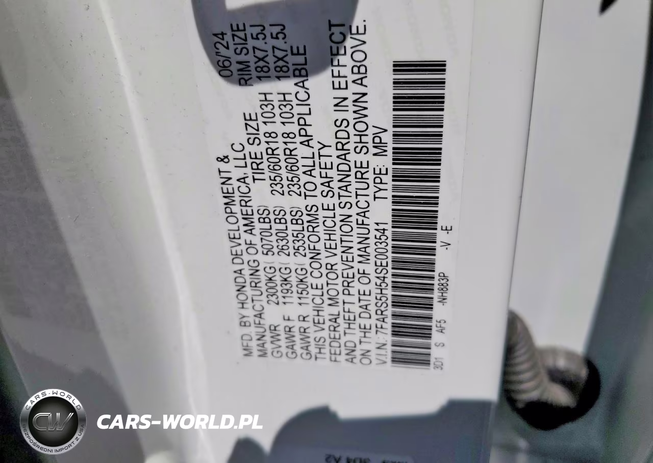 2025 Honda Cr-V Sport VIN:7FARS5H54SE003541 - 13
