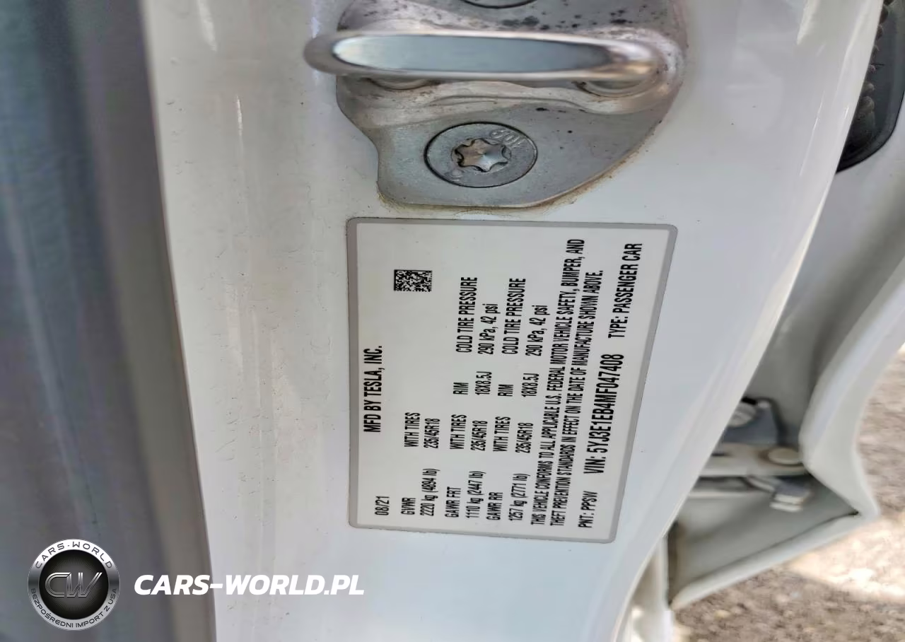 2021 Tesla Model 3 VIN:5YJ3E1EB4MF047408 - 12