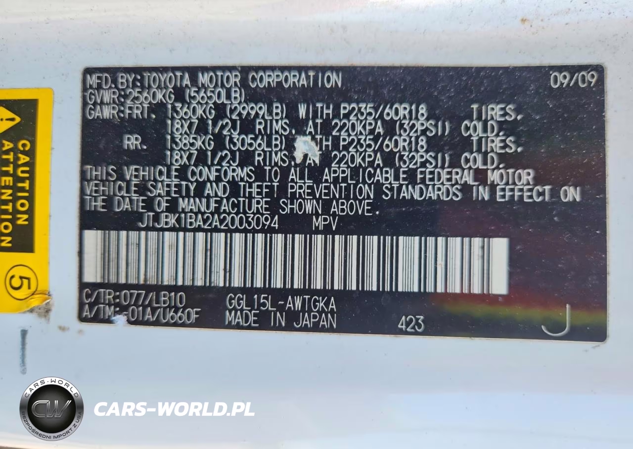 2010 Lexus Rx 350 VIN:JTJBK1BA2A2003094 - 13