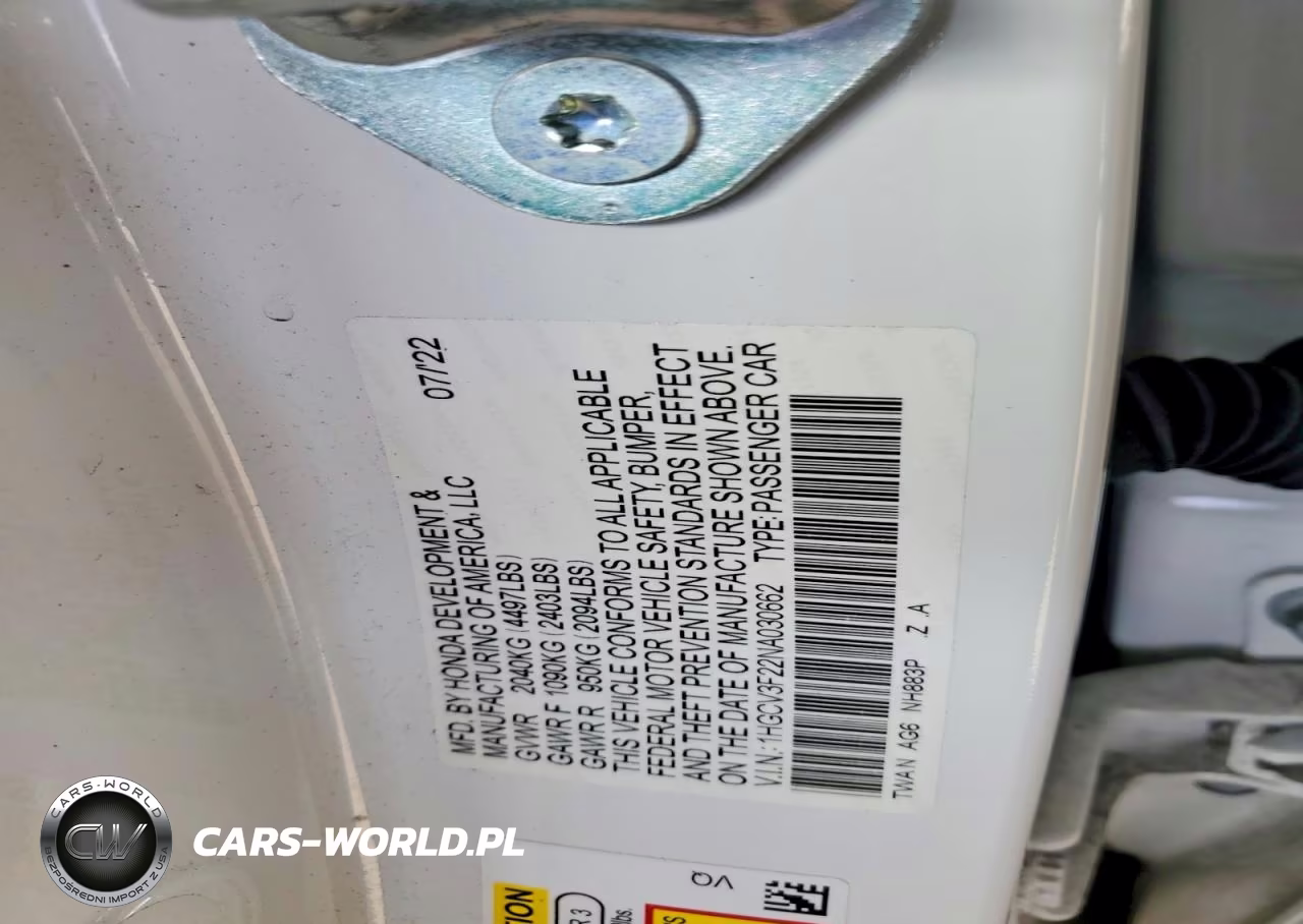 2022 Honda Accord Hybrid Sport VIN:1HGCV3F22NA030662 - 12
