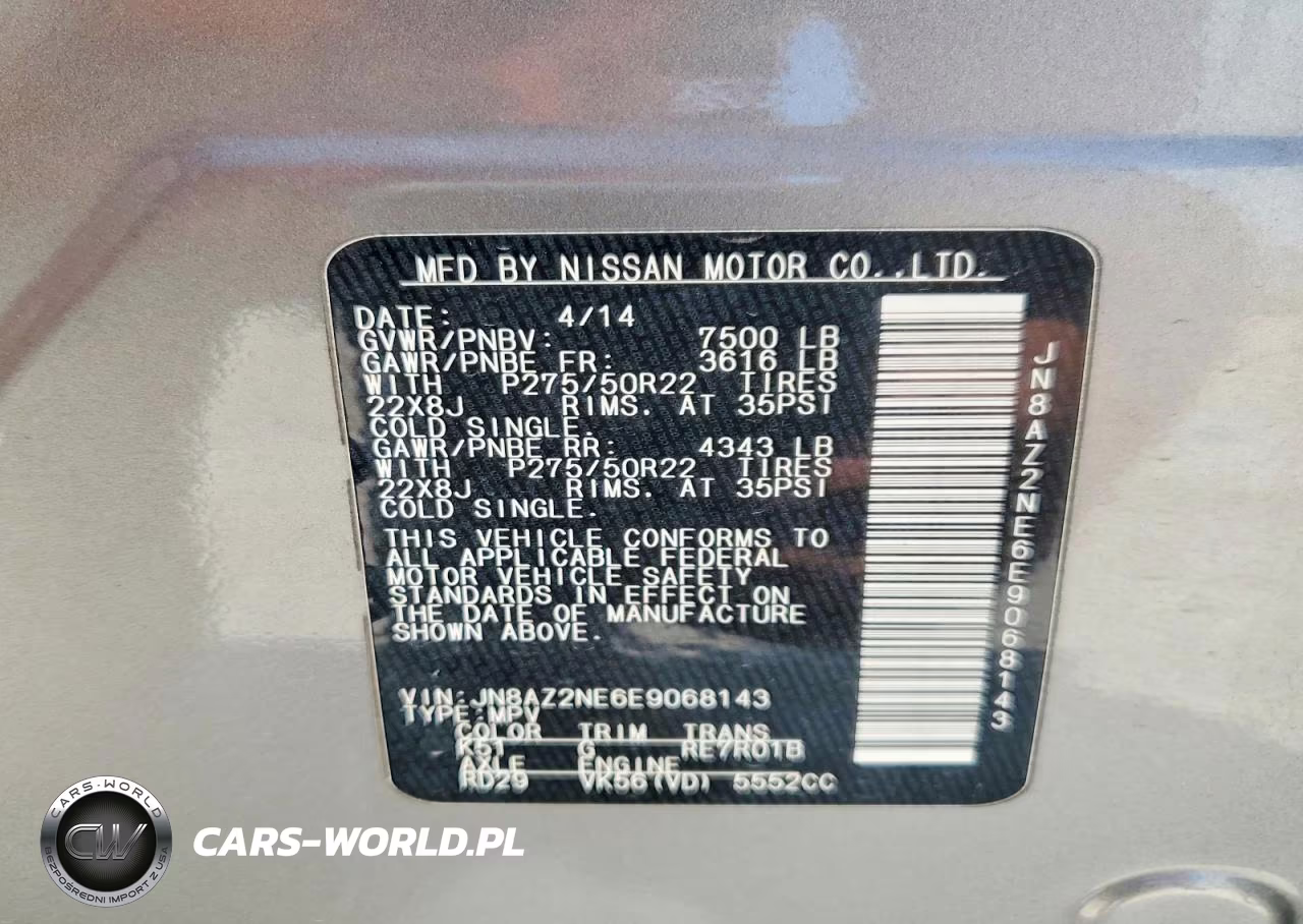 2014 Infiniti Qx80 Base VIN:JN8AZ2NE6E9068143 - 13