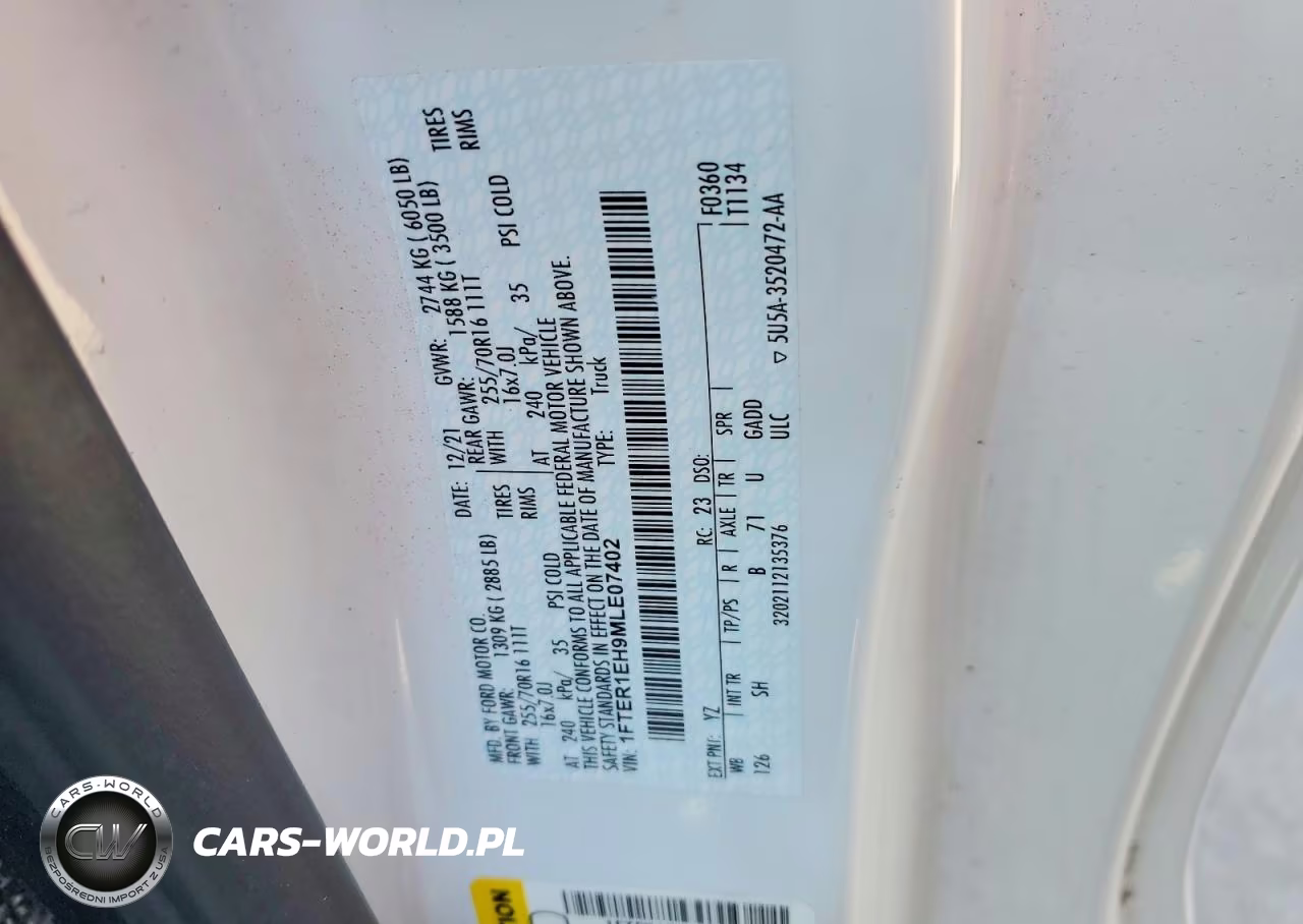 2021 Ford Ranger Xl VIN:1FTER1EH9MLE07402 - 12