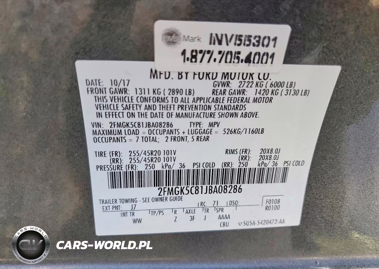 2018 Ford Flex Sel VIN:2FMGK5C81JBA08286 - 13