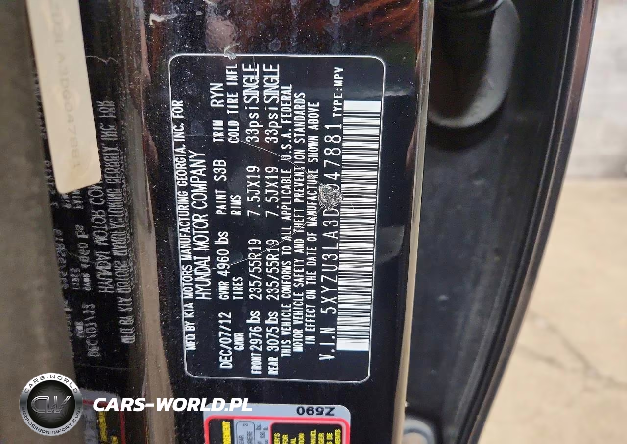 2013 Hyundai Santa Fe Sport 2.0T VIN:5XYZU3LA3DG047881 - 13