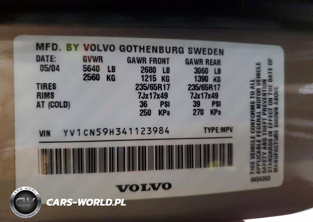 2004 Volvo Xc90 VIN:YV1CN59H341123984 - 12