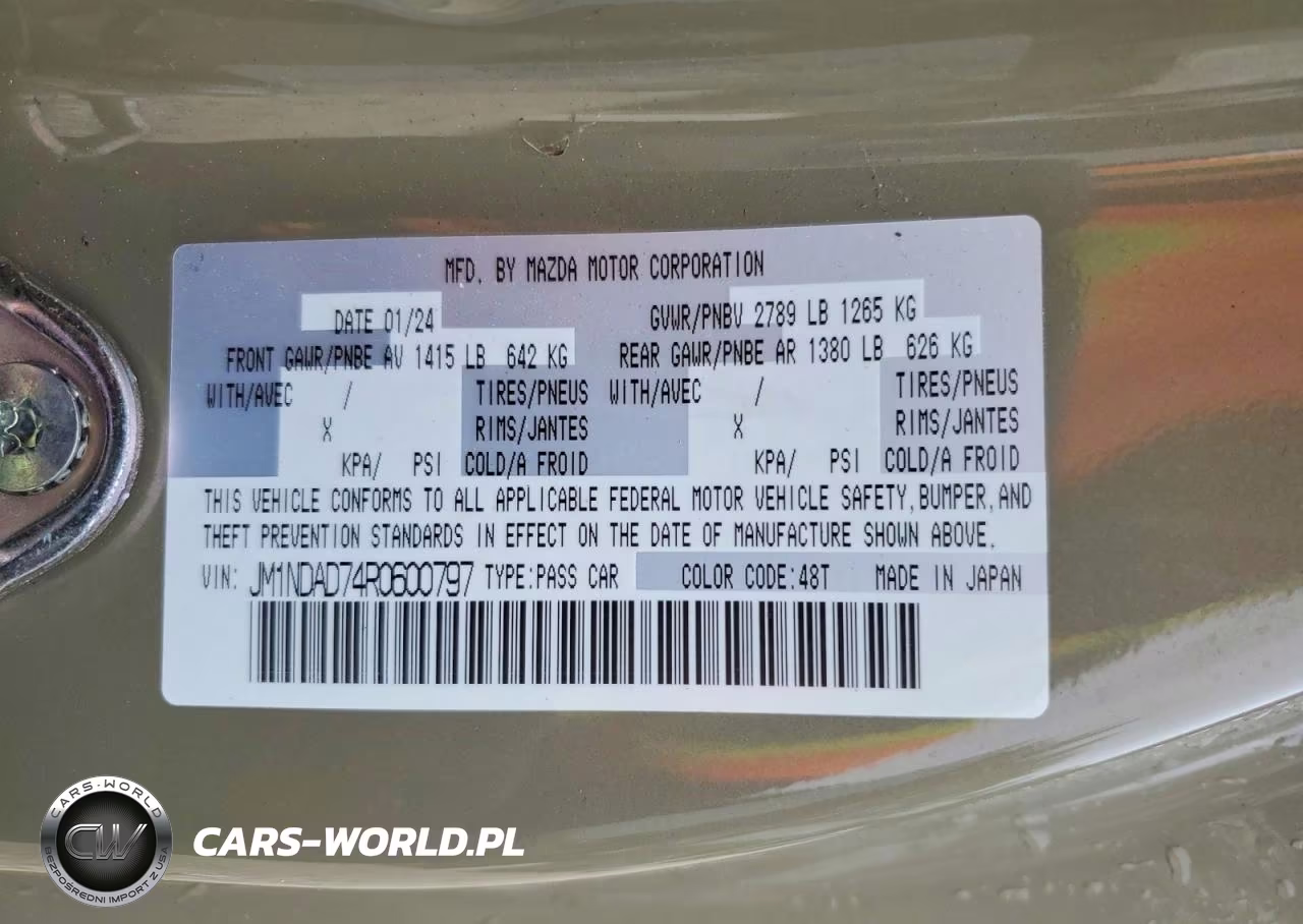 2024 Mazda Mx-5 Miata Grand Touring VIN:JM1NDAD74R0600797 - 12