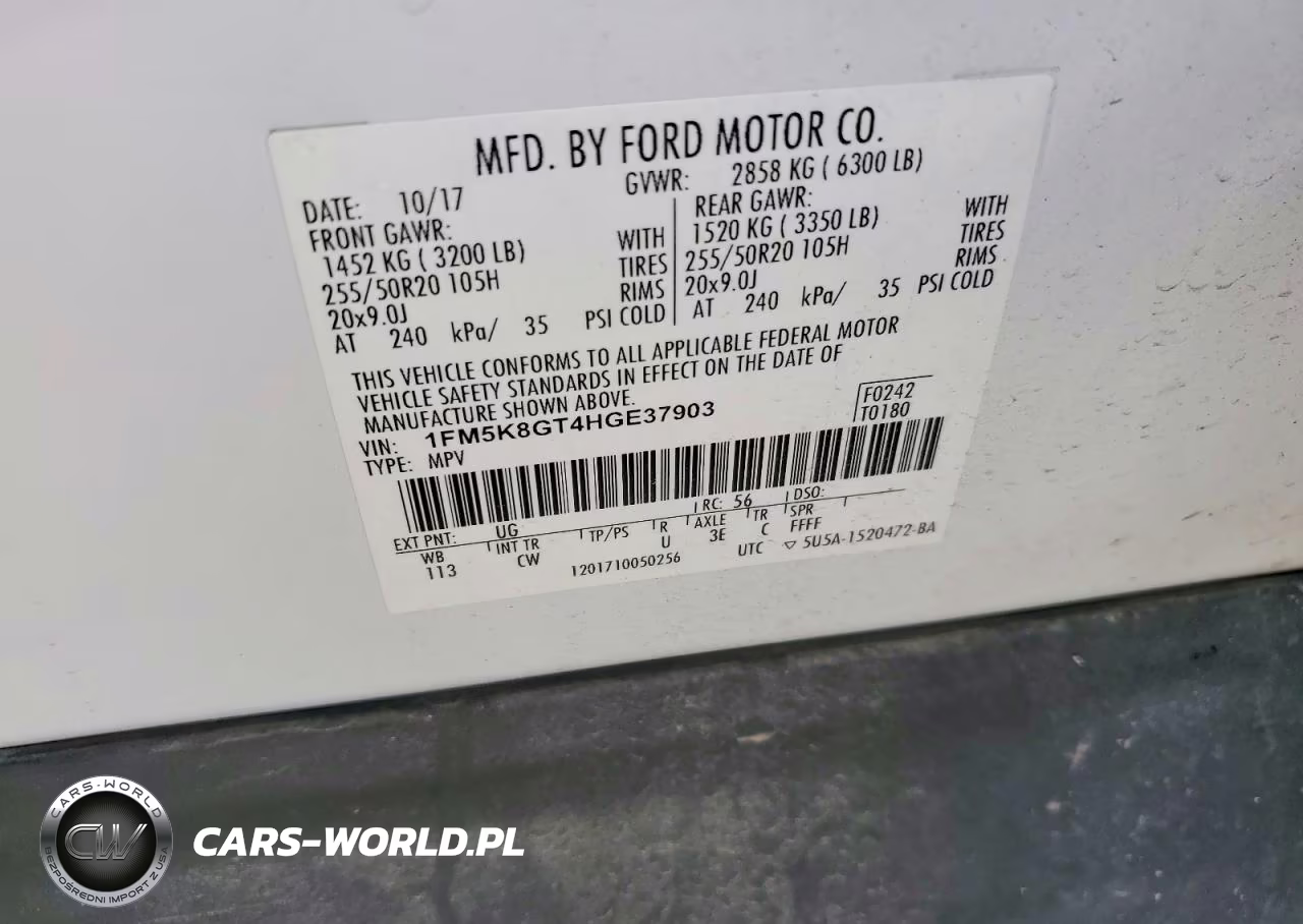 2017 Ford Explorer Sport VIN:1FM5K8GT4HGE37903 - 12