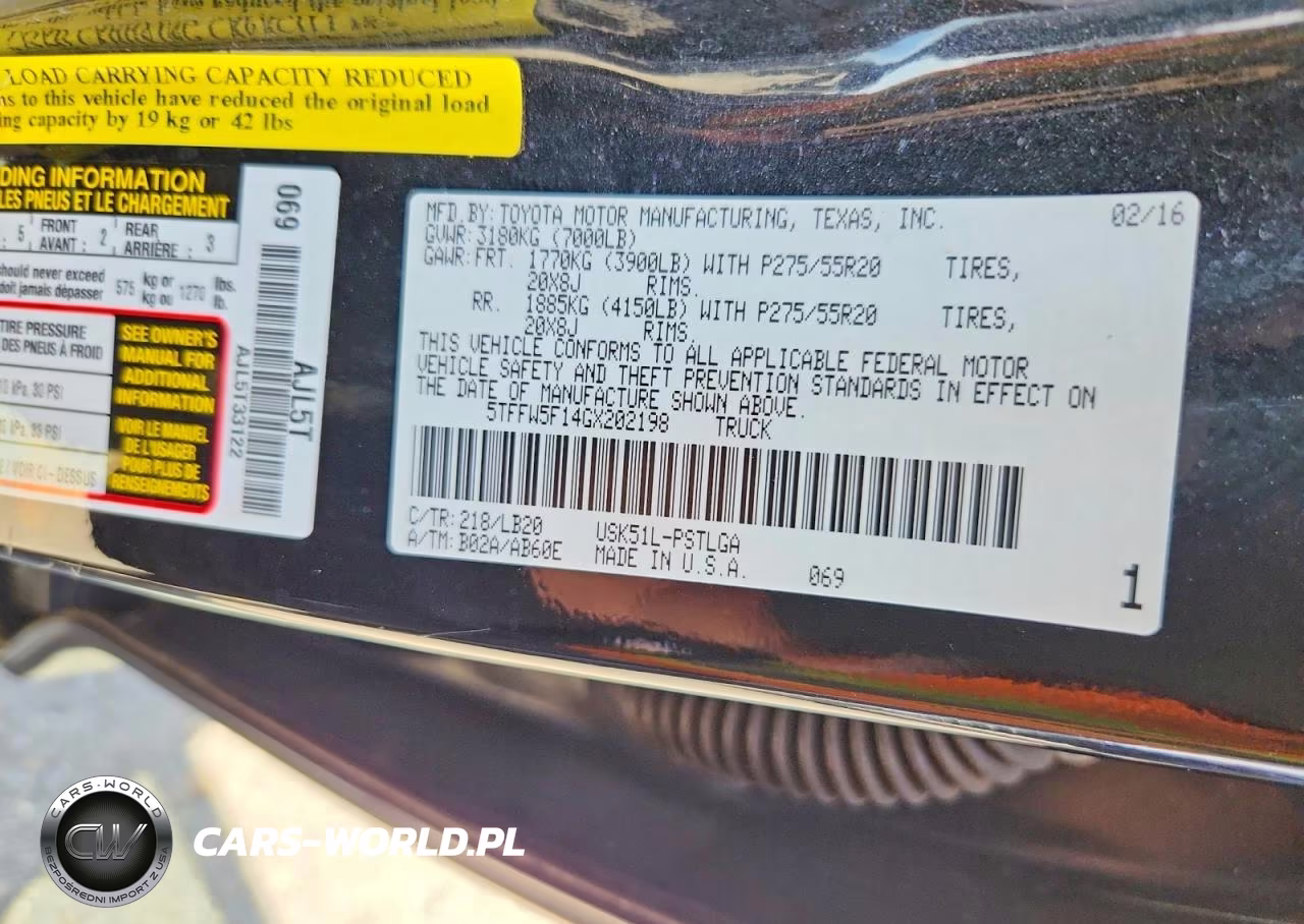 2016 Toyota Tundra Crewmax Limited VIN:5TFFW5F14GX202198 - 13
