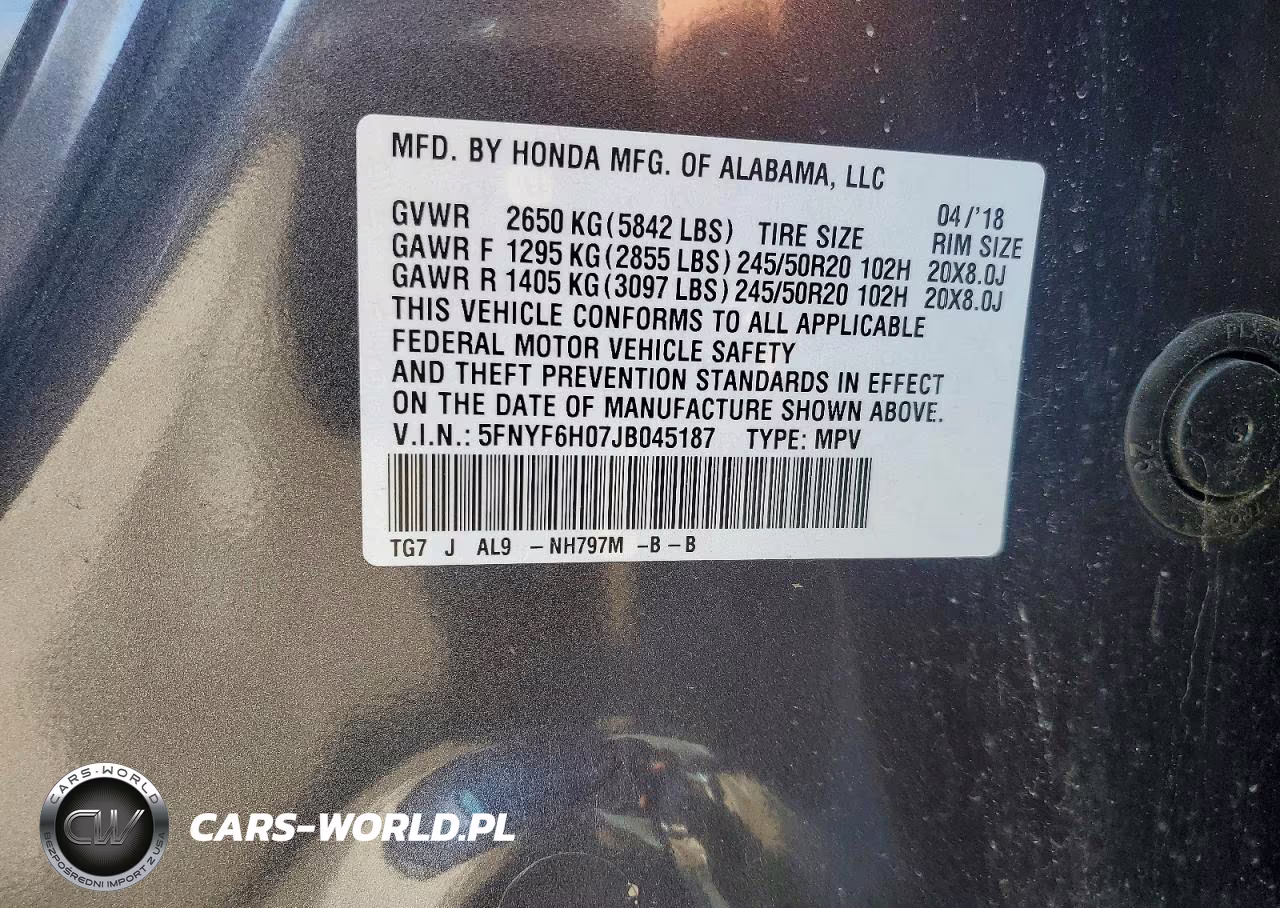 2018 Honda Pilot Elite VIN:5FNYF6H07JB045187 - 13
