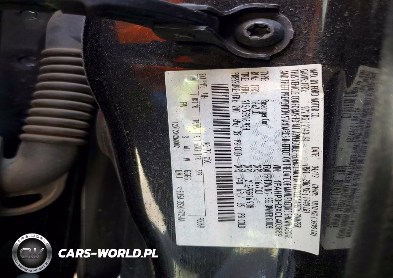 2012 Ford Focus Sel VIN:1FAHP3H2XCL403689 - 12