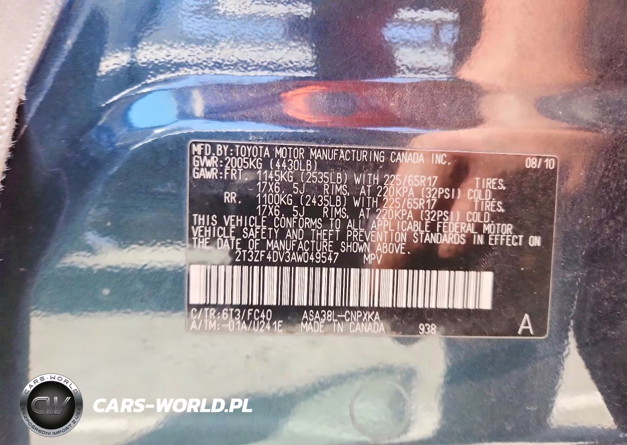 2010 Toyota Rav4 Base VIN:2T3ZF4DV3AW049547 - 13