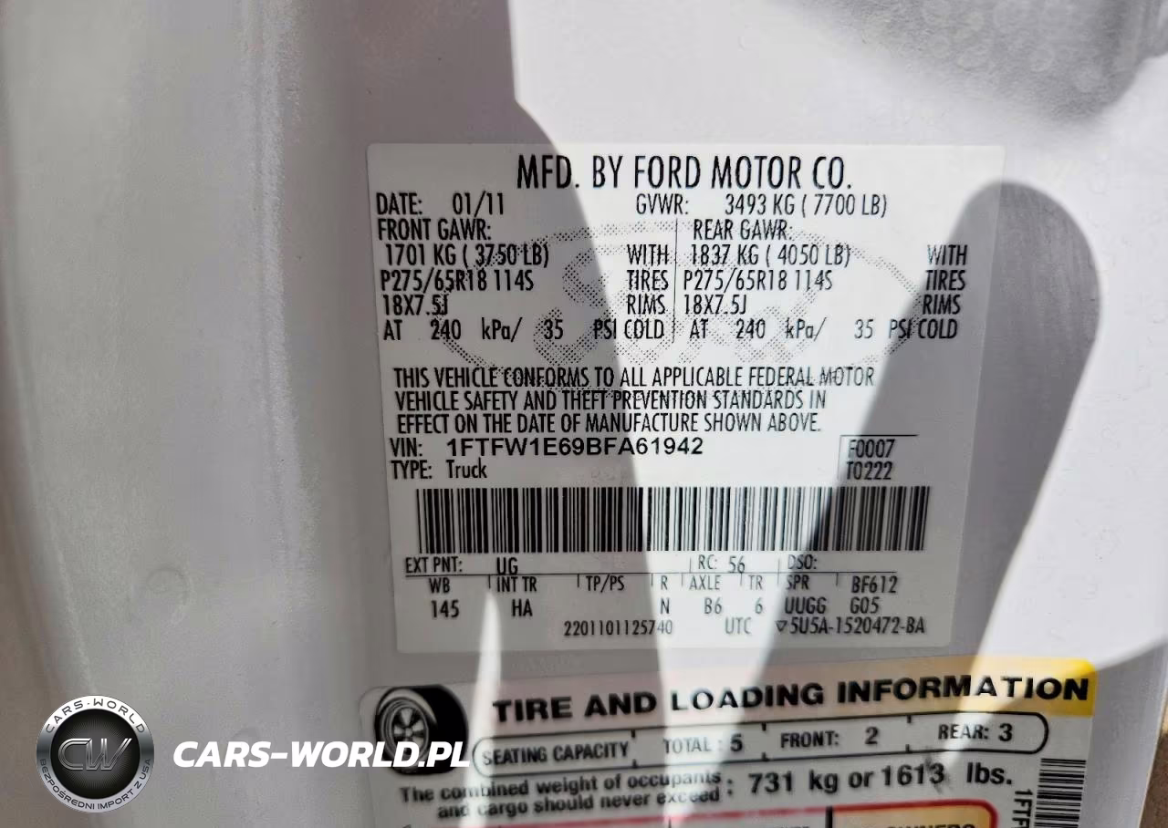 2011 Ford F150 Supercrew VIN:1FTFW1E69BFA61942 - 12