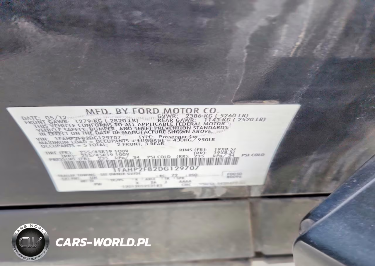 2013 Ford Taurus Limited VIN:1FAHP2F82DG129707 - 12