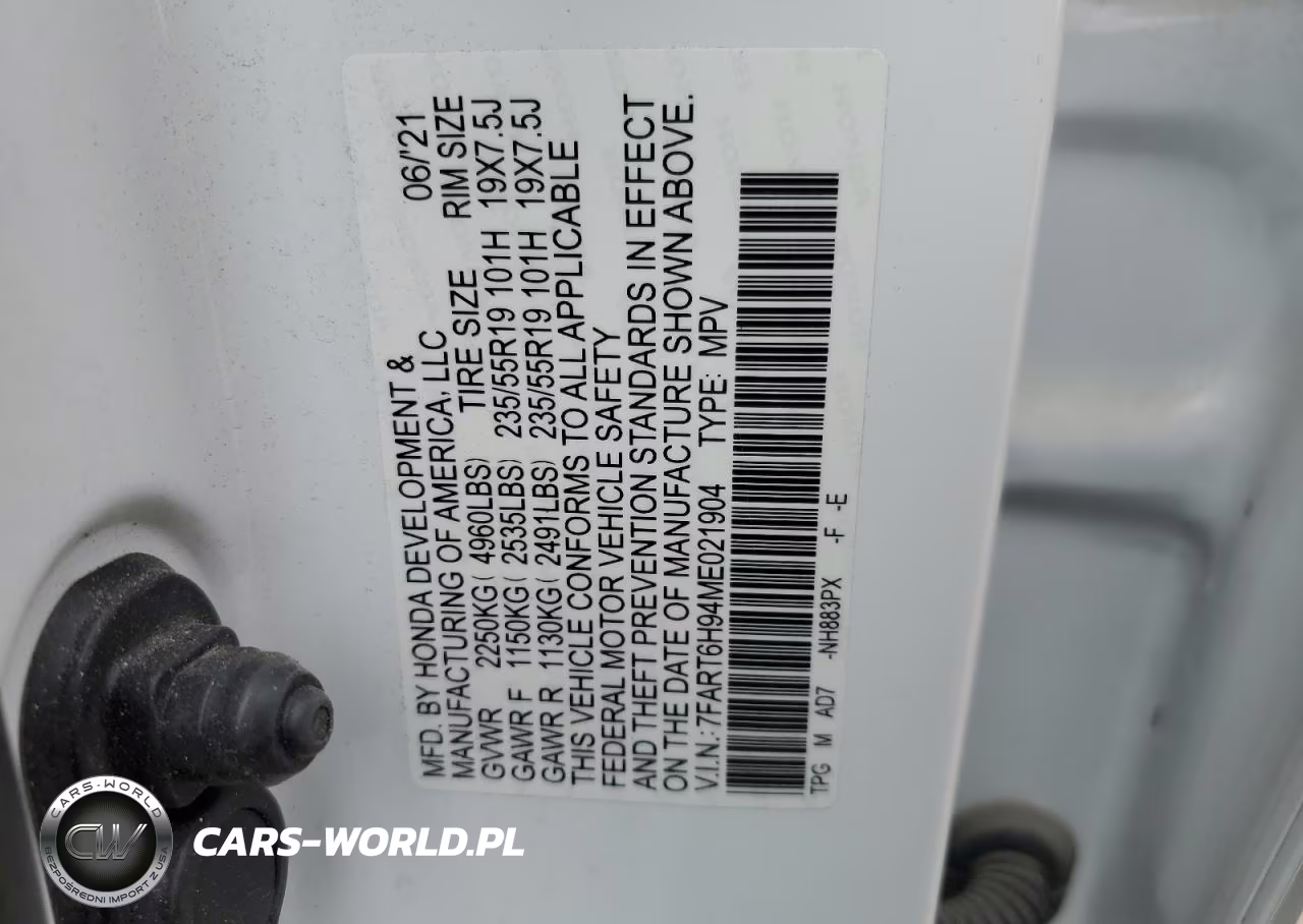 2021 Honda Cr-V Touring VIN:7FART6H94ME021904 - 13