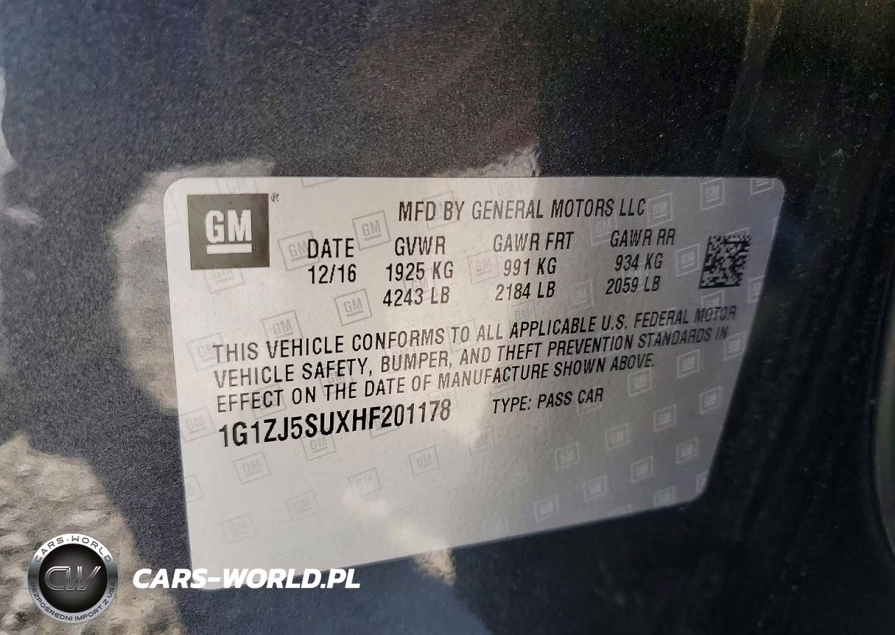 2017 Chevrolet Malibu Hybrid VIN:1G1ZJ5SUXHF201178 - 13