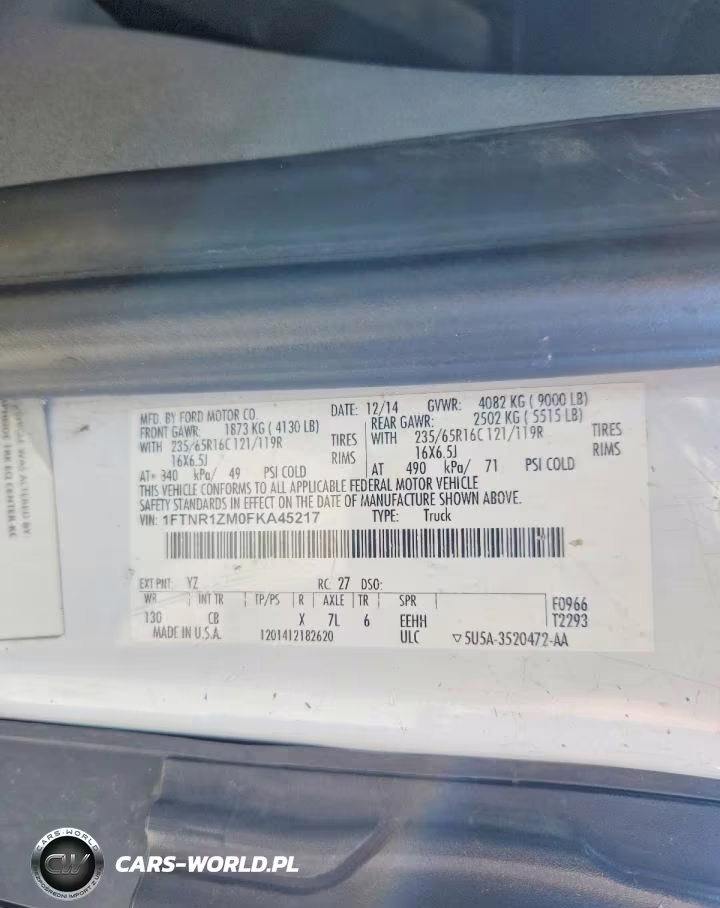 2015 Ford Transit 250 Delivery Van VIN:1FTNR1ZM0FKA45217 - 14