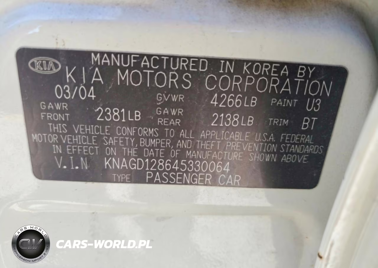2004 Kia Optima Lx V6 VIN:KNAGD128645330064 - 12
