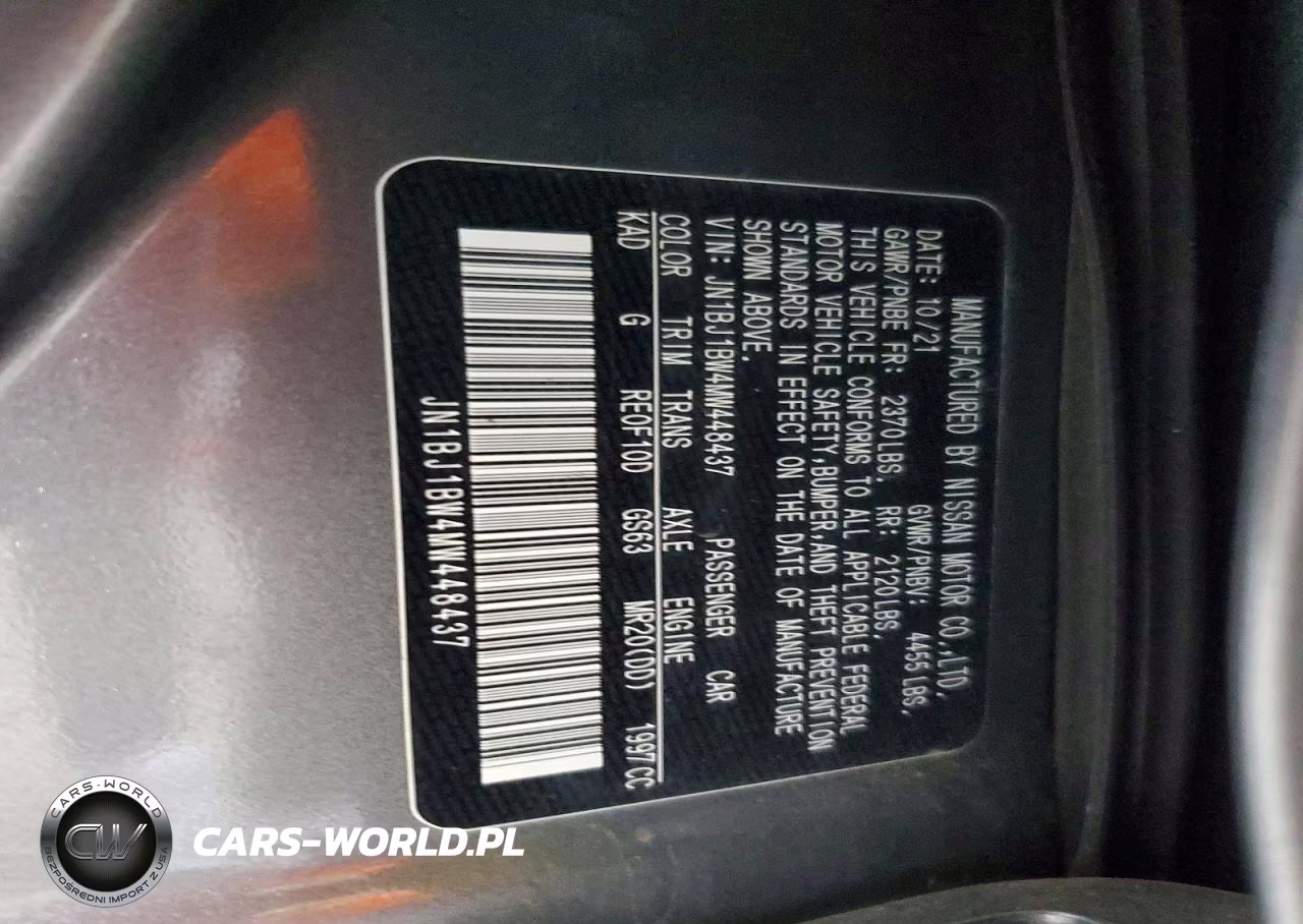 2021 Nissan Rogue Sport Sv VIN:JN1BJ1BW4MW448437 - 14