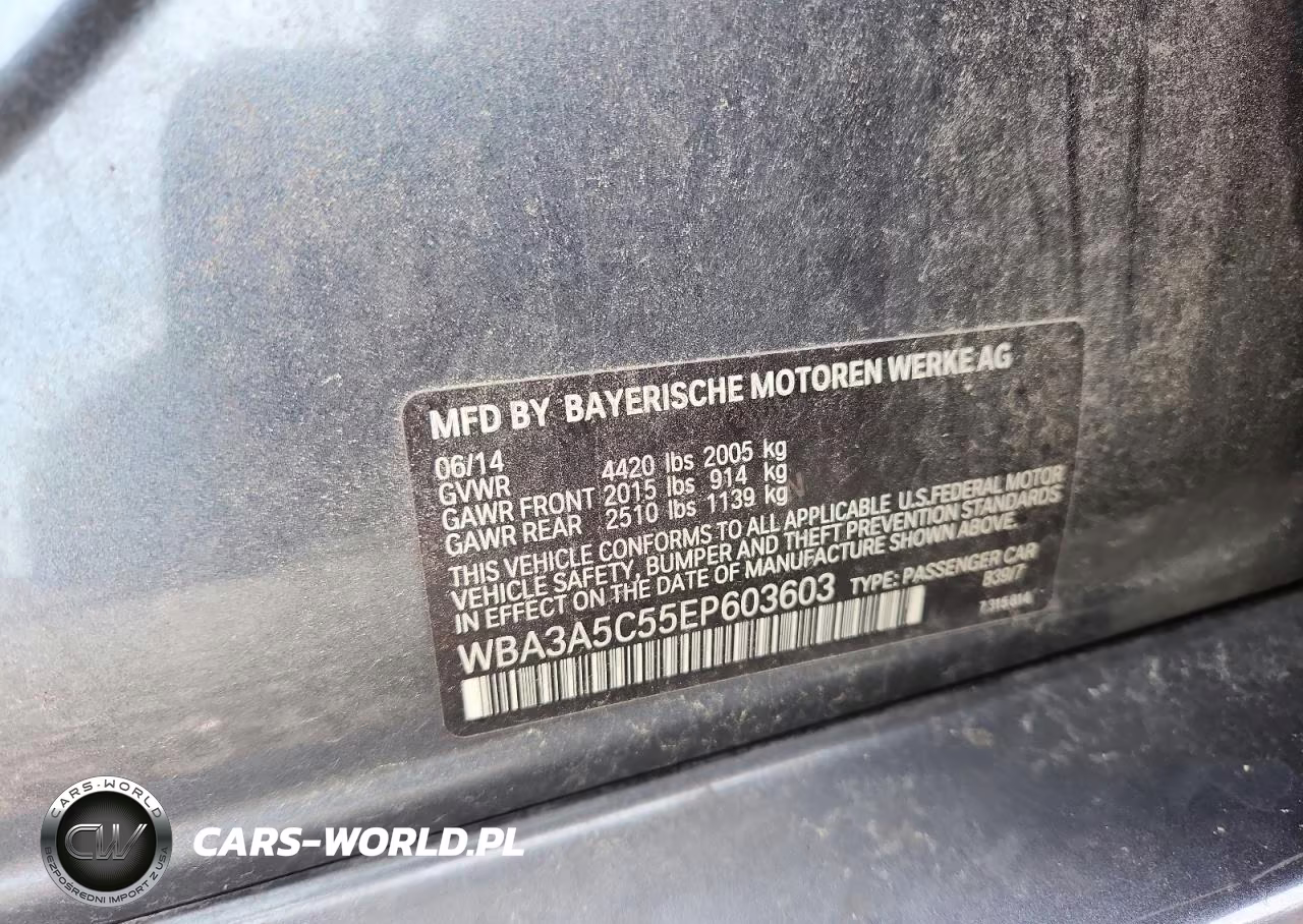 2014 BMW 328 I VIN:WBA3A5C55EP603603 - 12