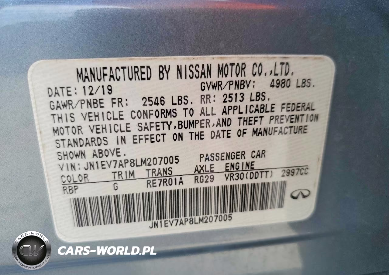 2020 Infiniti Q50 3.0T Luxe VIN:JN1EV7AP8LM207005 - 13