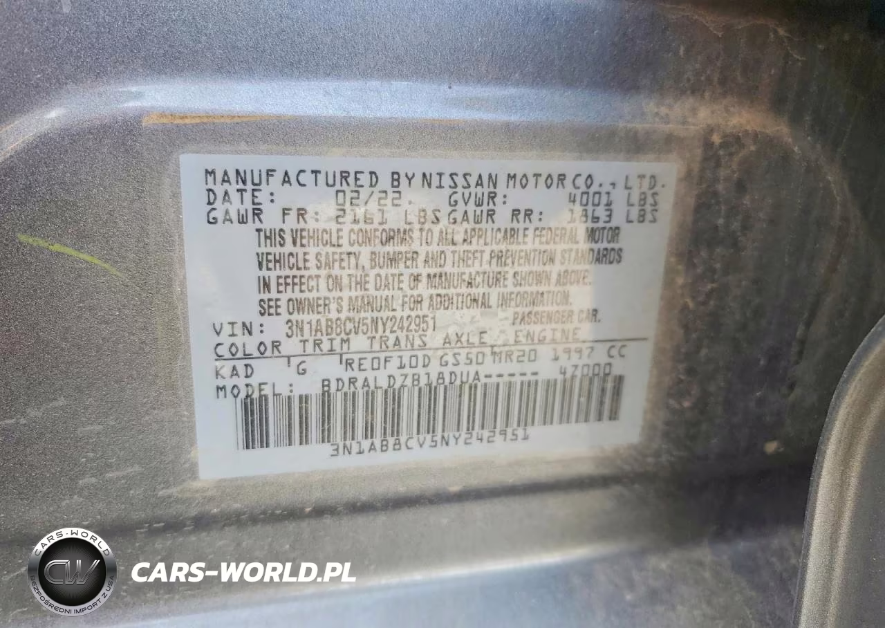 2022 Nissan Sentra Sv VIN:3N1AB8CV5NY242951 - 13