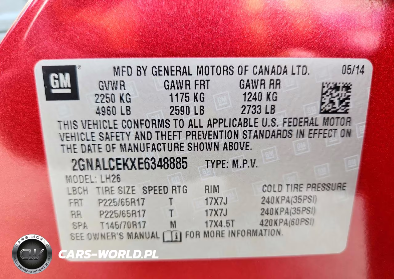 2014 Chevrolet Equinox Lt VIN:2GNALCEKXE6348885 - 13