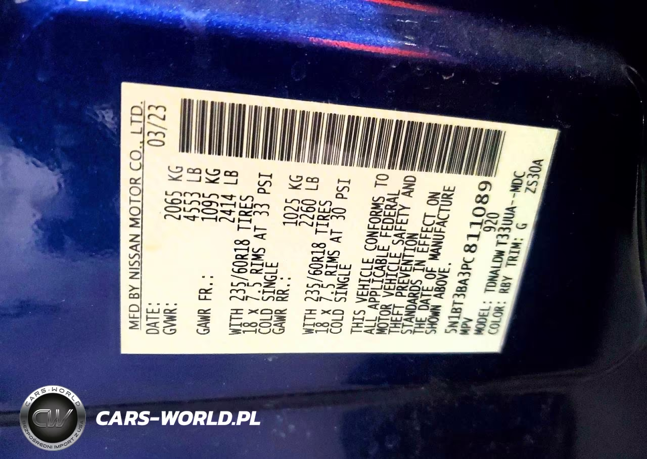 2023 Nissan Rogue Sv VIN:5N1BT3BA3PC811089 - 13