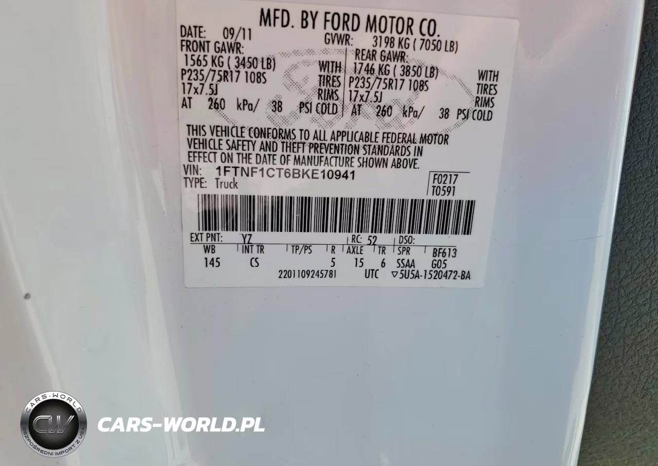 2011 Ford F150 VIN:1FTNF1CT6BKE10941 - 13