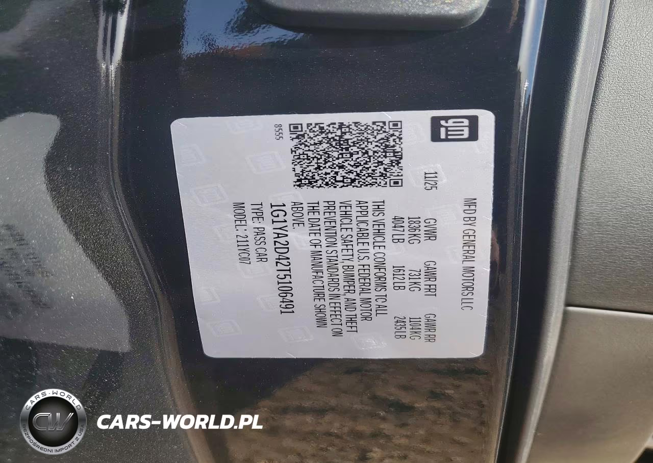 2026 Chevrolet Corvette Stingray 1Lt VIN:1G1YA2D42T5106491 - 12