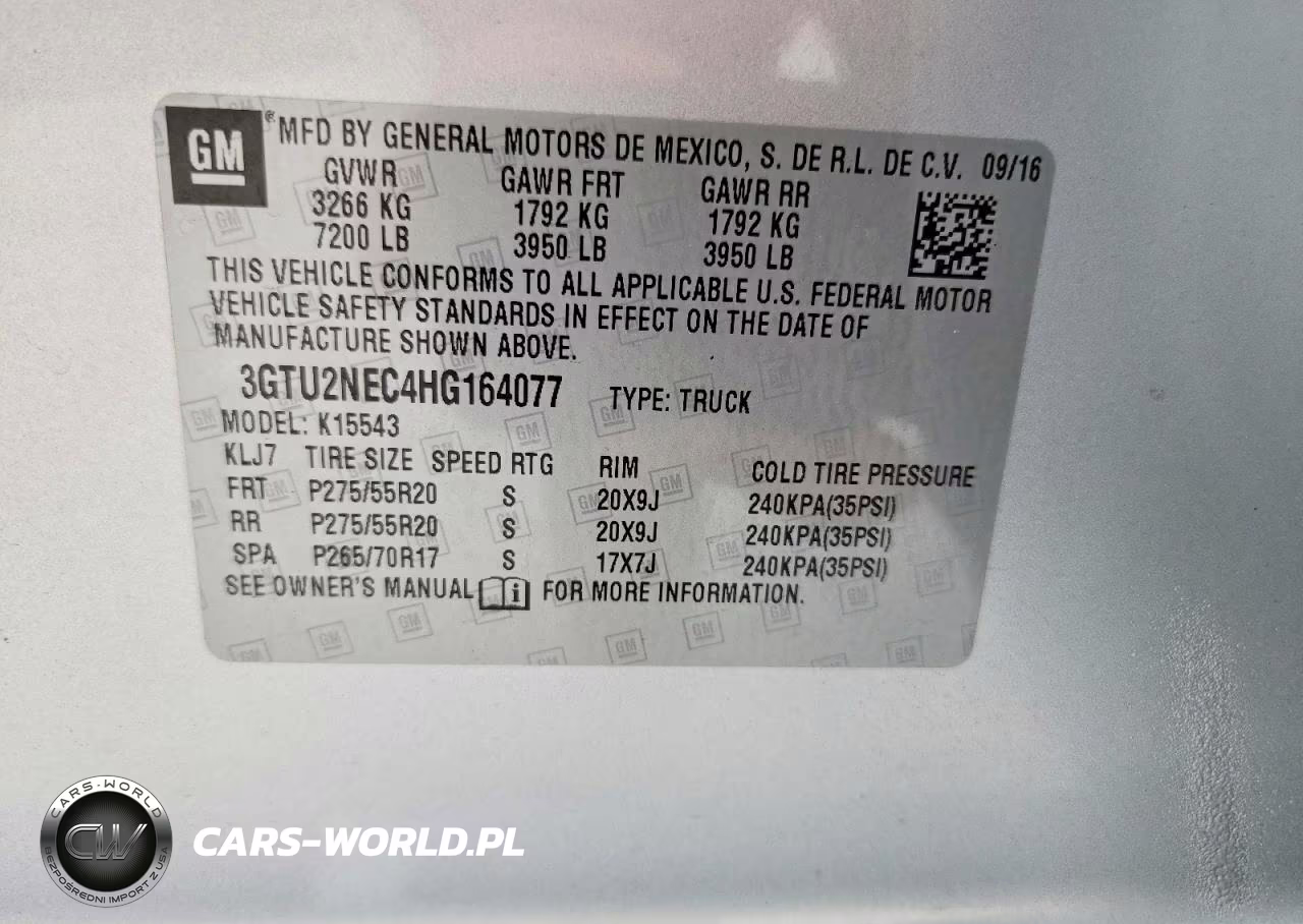2017 GMC Sierra K1500 Slt VIN:3GTU2NEC4HG164077 - 13