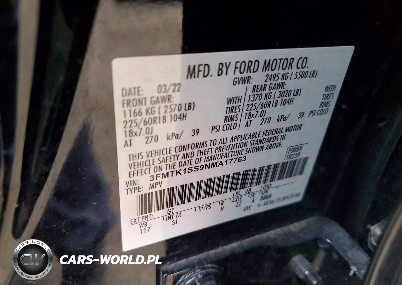2022 Ford Mustang Mach-E Select VIN:3FMTK1SS9NMA17763 - 12