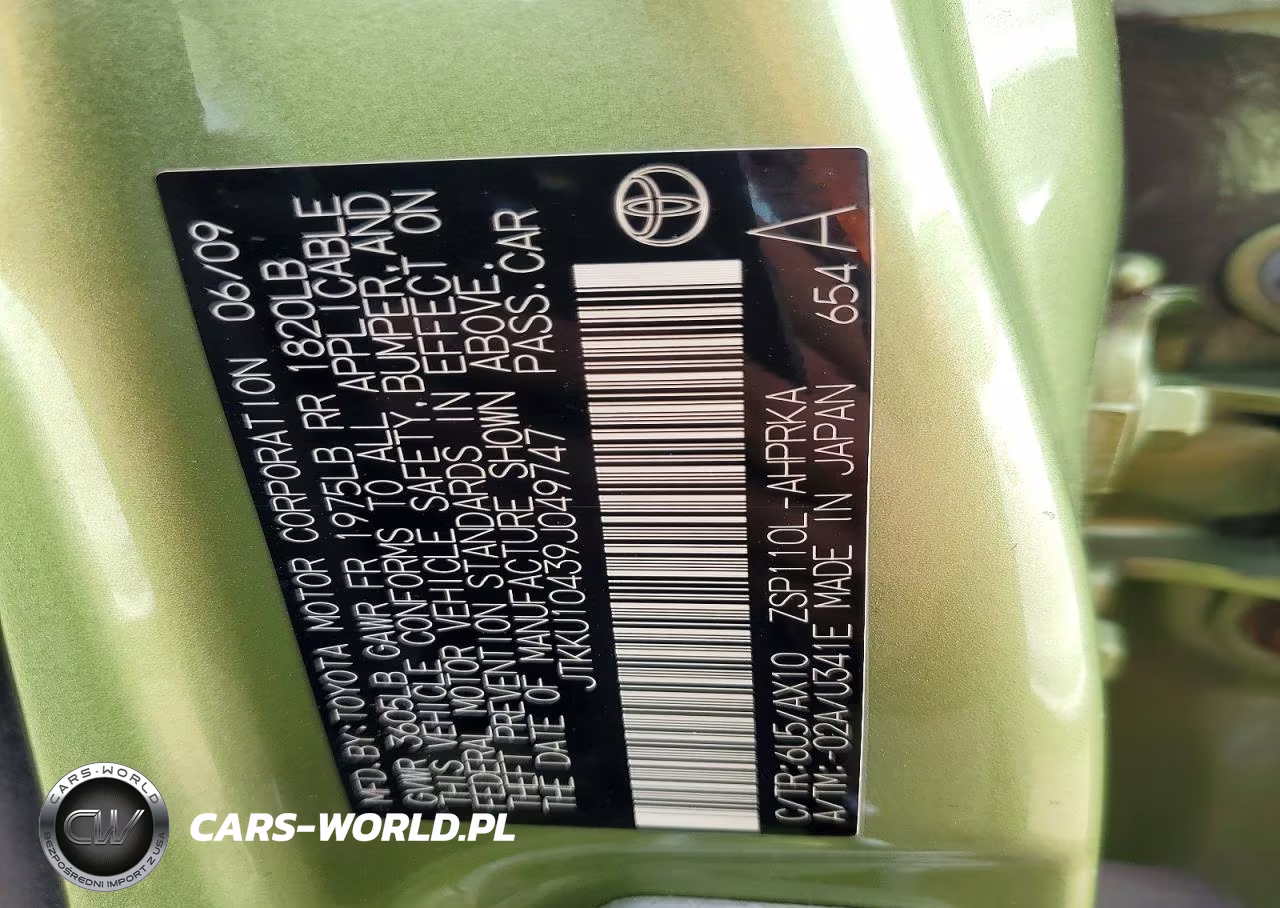 2009 Scion Xd Base VIN:JTKKU10439J049747 - 12
