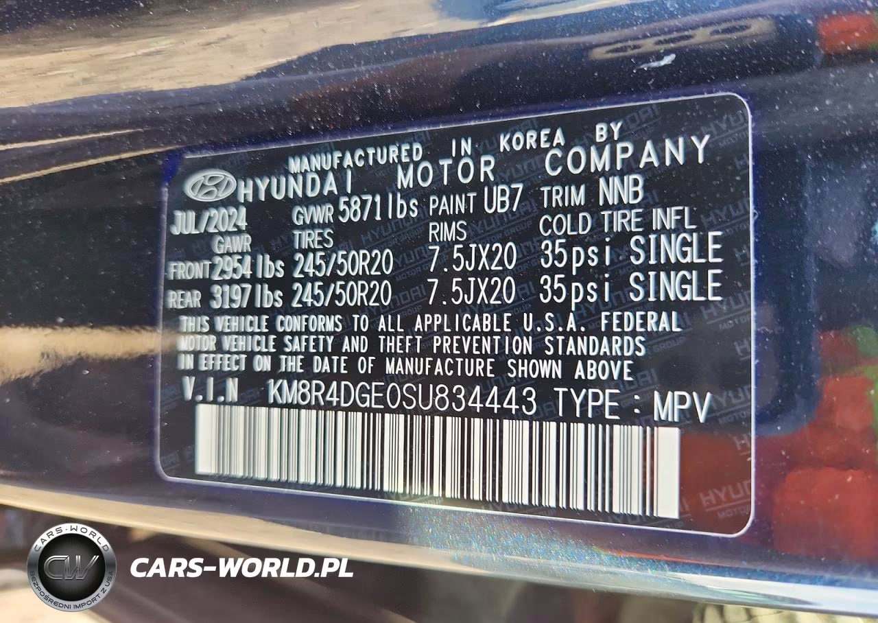 2025 Hyundai Palisade Sel Premium VIN:KM8R4DGE0SU834443 - 13